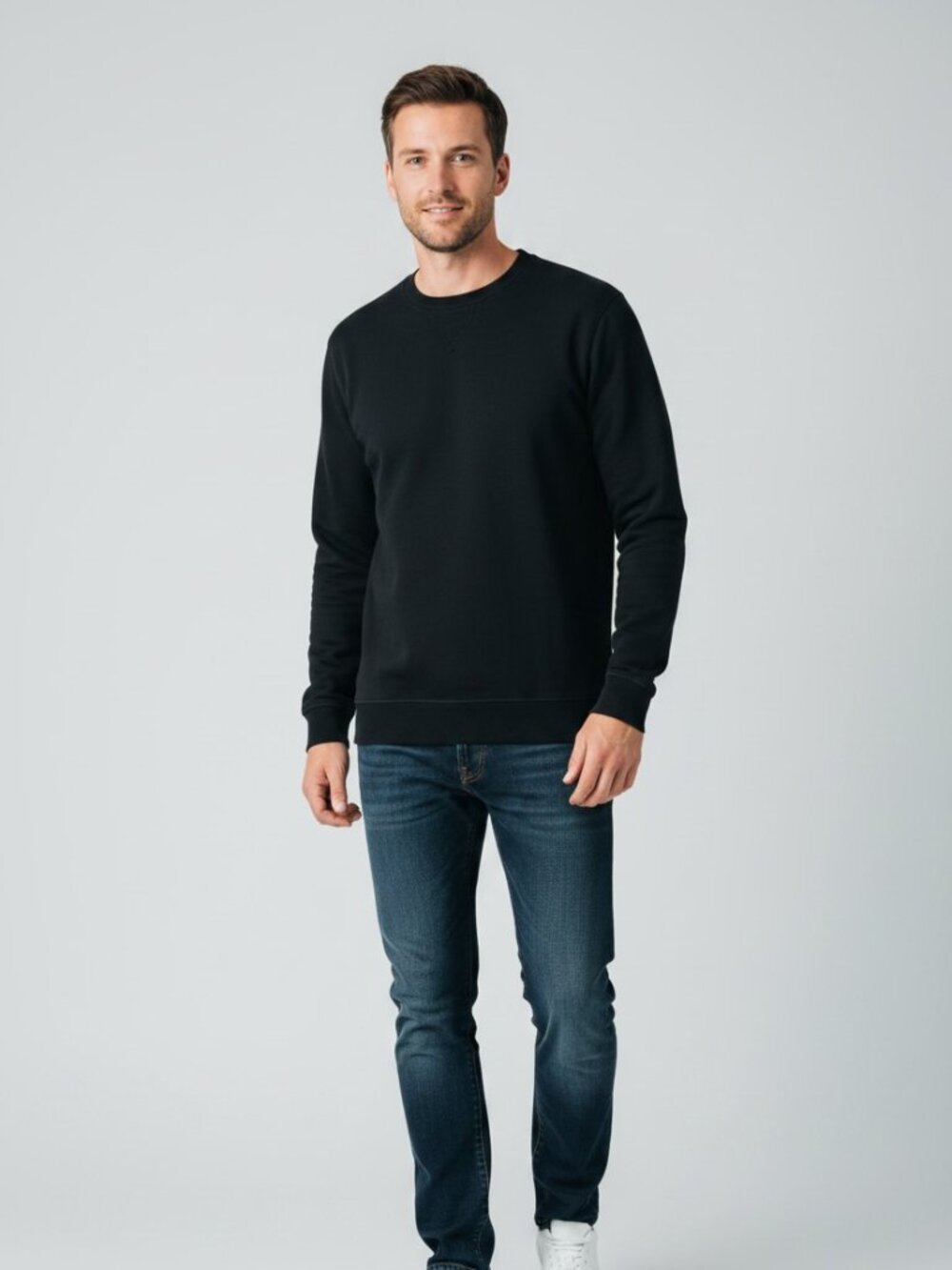 🖤 Goodlife Men's Micro Terry Crewneck Sweatshirt M Black Made USA